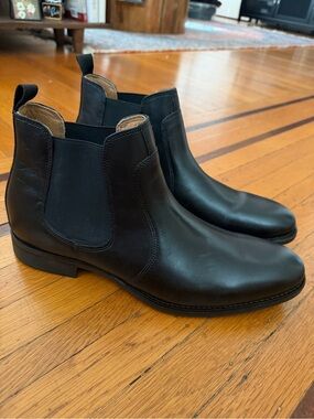NEW Johnston and Murphy chelsea boot black leather size 13